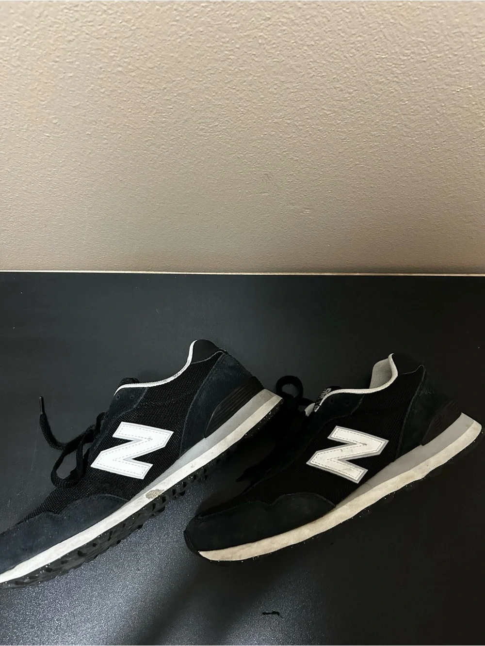 New Balance Kids 515 Black with White Accents Sneakers